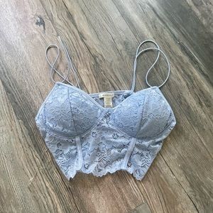 Blue padded crop top. Size medium never worn.